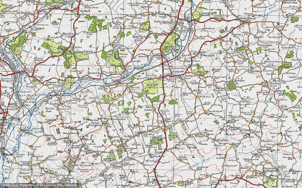 Old Map of Mark Hall South, 1919 in 1919