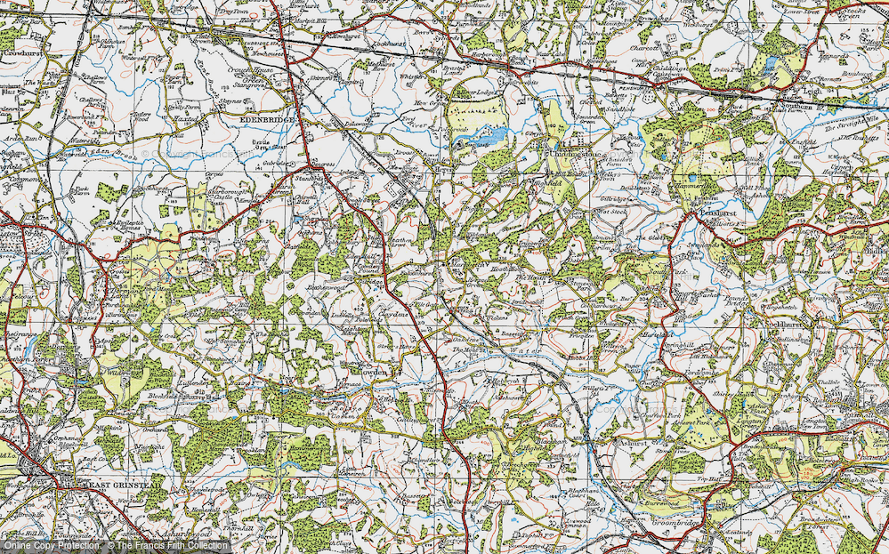 Old Map of Markbeech, 1920 in 1920