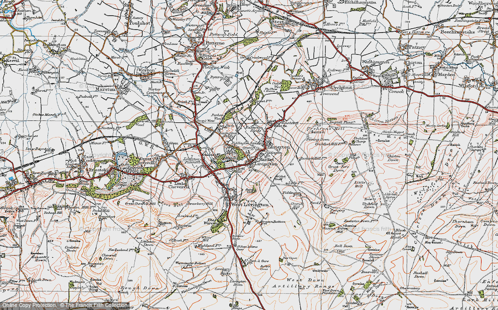 Old Map of Market Lavington, 1919 in 1919