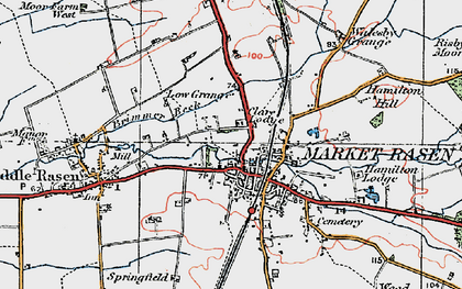 Old map of Market Rasen in 1923