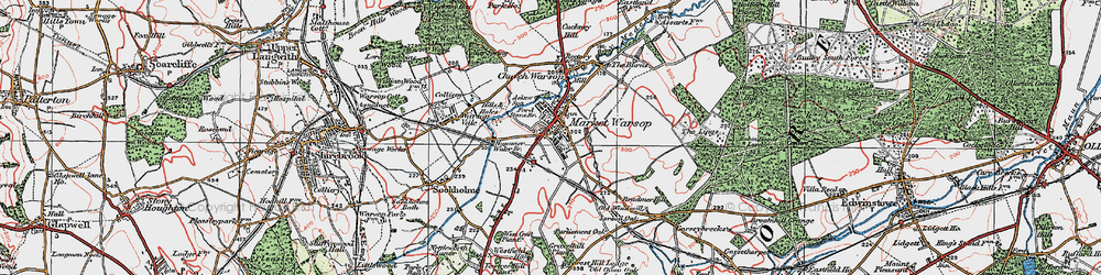 Old map of Market Warsop in 1923