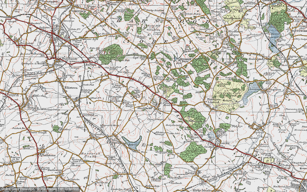 Old Map of Markfield, 1921 in 1921