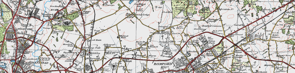 Old map of Marks Gate in 1920