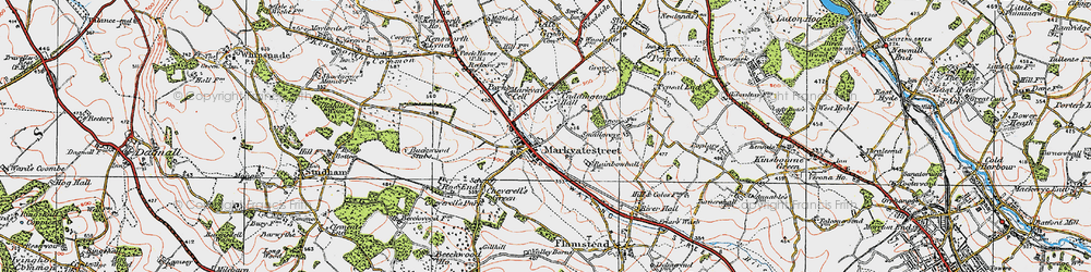 Old map of Markyate in 1920