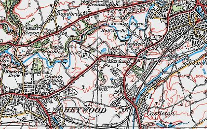 Old map of Marland in 1924