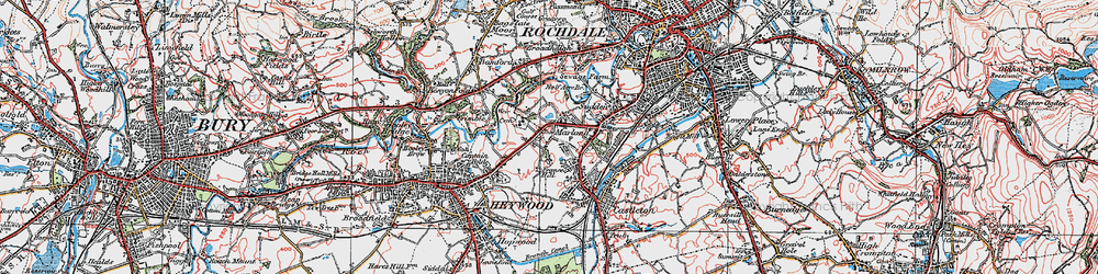 Old map of Marland in 1924