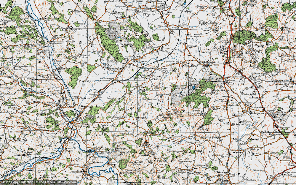 Old Map of Marlas, 1919 in 1919