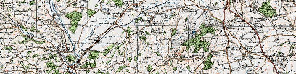 Old map of Marlas in 1919