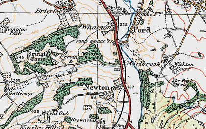 Old map of Marlbrook in 1920