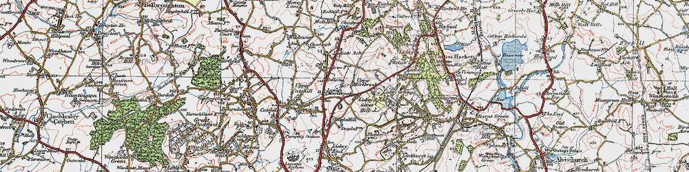 Old map of Marlbrook in 1921