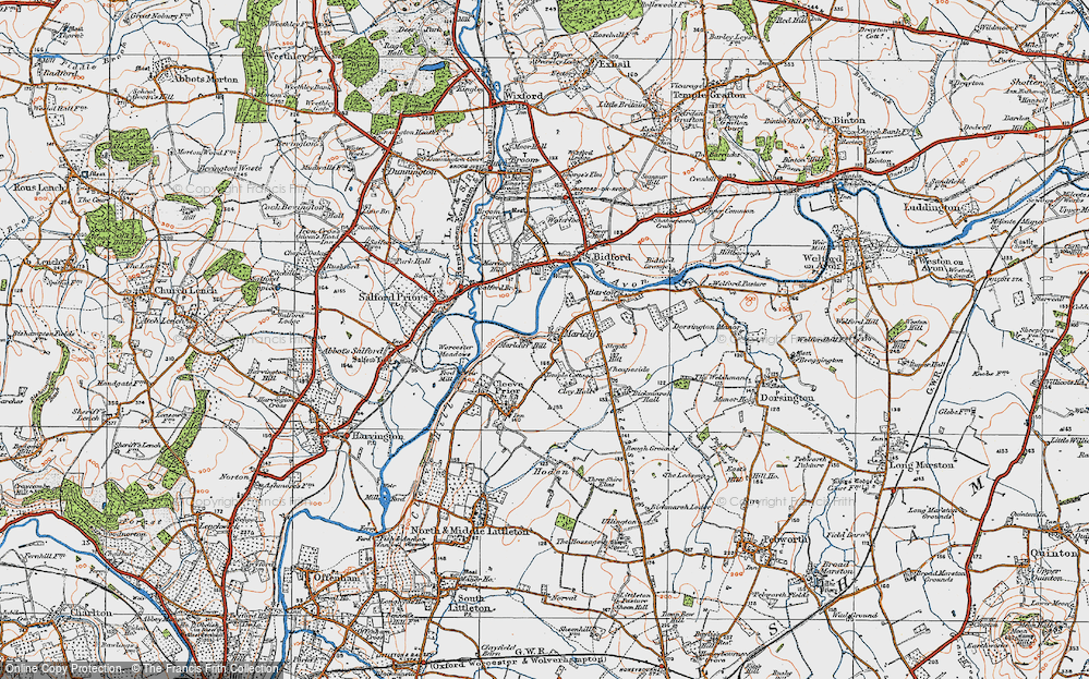 Old Map of Marlcliff, 1919 in 1919