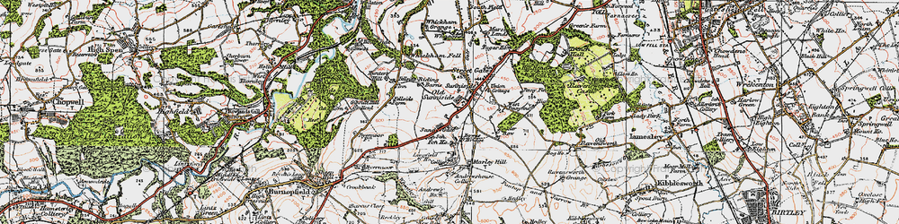 Old map of Andrews House in 1925