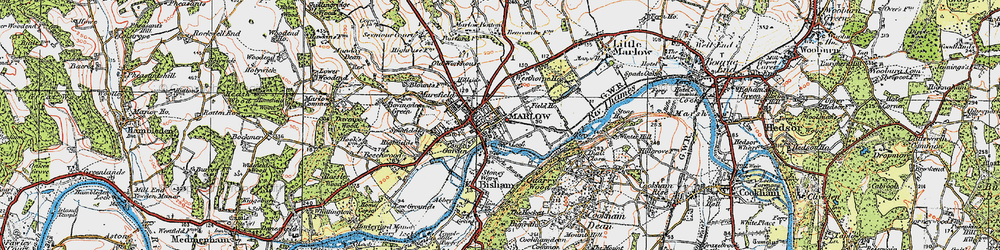 Old map of Marlow in 1919