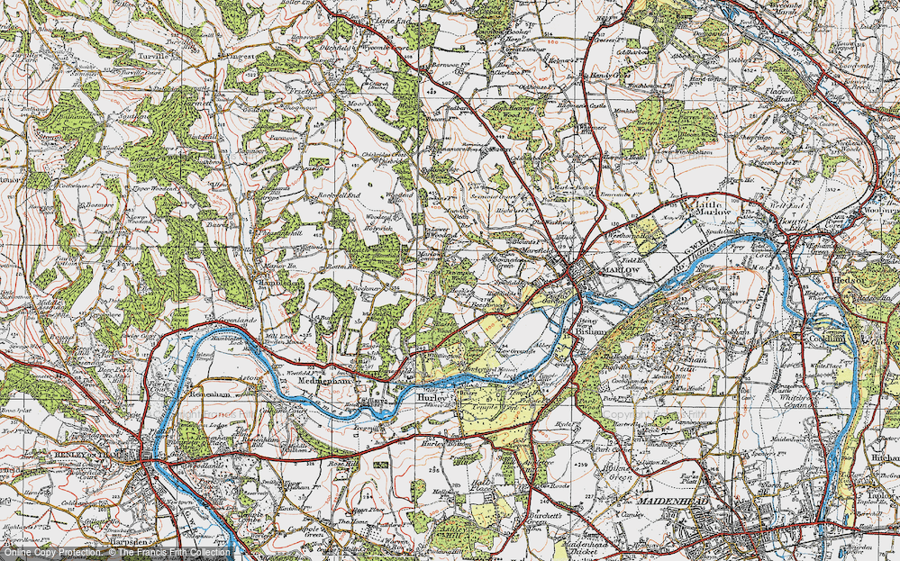 Old Map of Marlow Common, 1919 in 1919