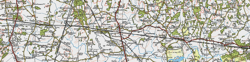 Old map of Marlpit Hill in 1920