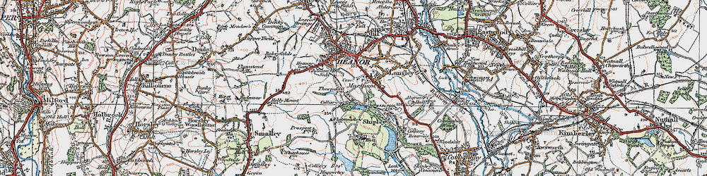 Old map of Marlpool in 1921