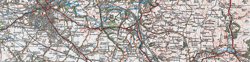 Old map of Marple in 1923