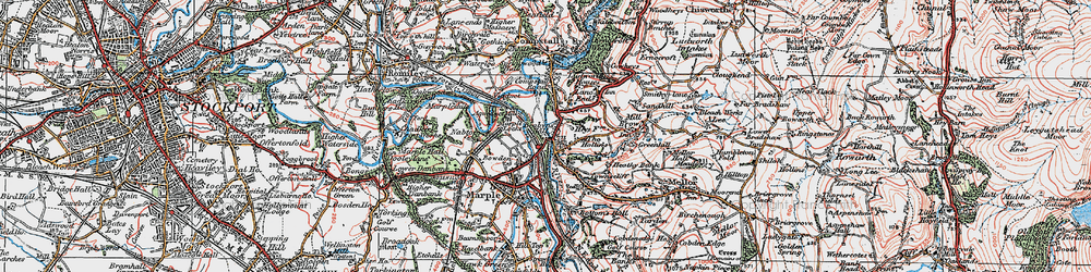 Old map of Bottom's Hall in 1923