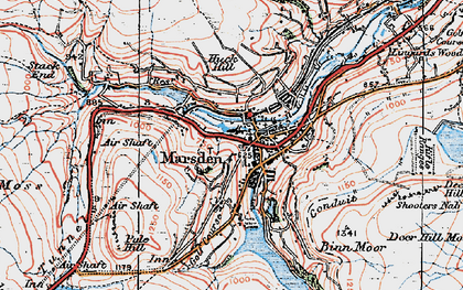 Old map of Tunnel End in 1924