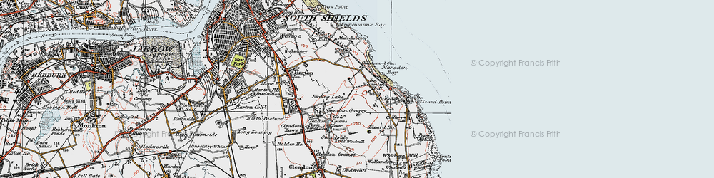 Old map of Marsden in 1925