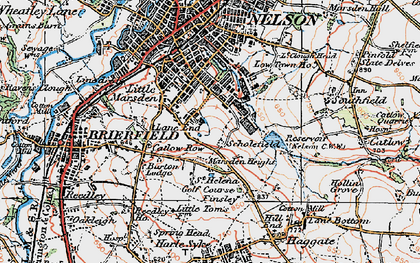 Old map of Marsden Height in 1924