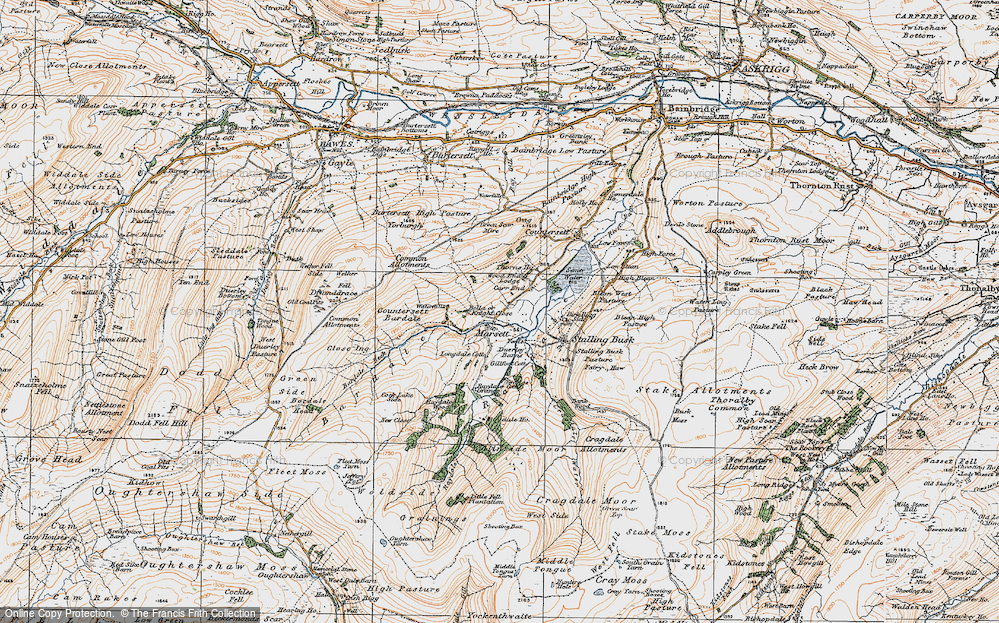 Old Map of Marsett, 1925 in 1925