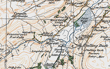 Old map of Marsett in 1925