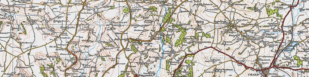 Old map of Marsh in 1919