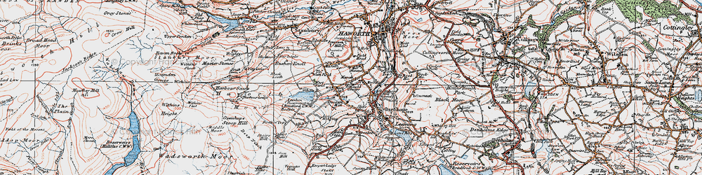 Old map of Black Leech in 1925