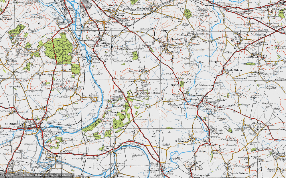Old Map of Marsh Baldon, 1919 in 1919