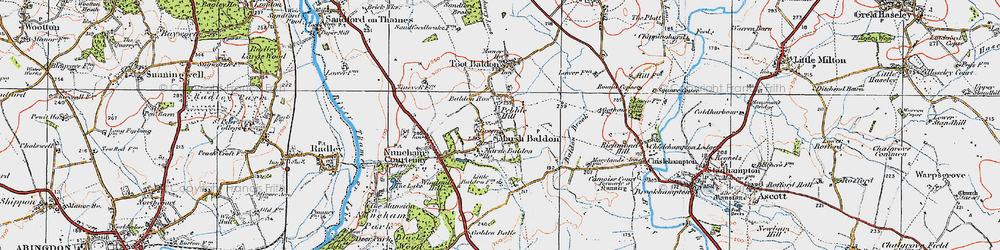 Old map of Baldon Brook in 1919