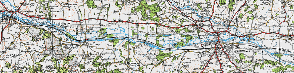 Old map of Marsh Benham in 1919