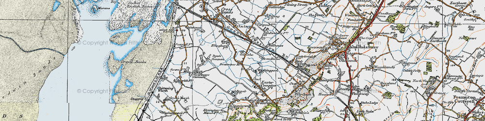Old map of Marsh Common in 1919