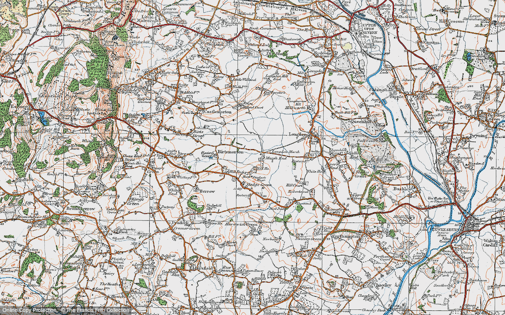 Old Map of Marsh End, 1920 in 1920