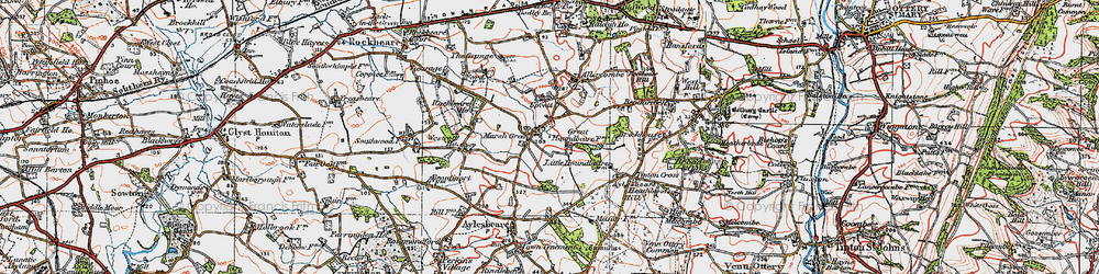 Old map of Marsh Green in 1919