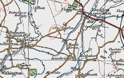 Old map of Marsh Green in 1921