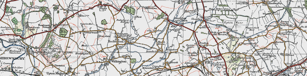 Old map of Marsh Green in 1921