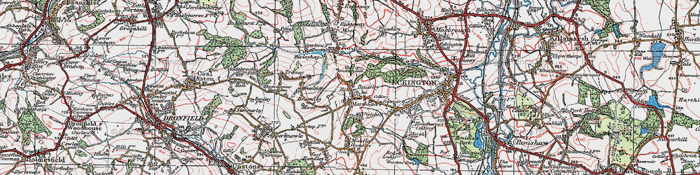 Old map of Marsh Lane in 1923