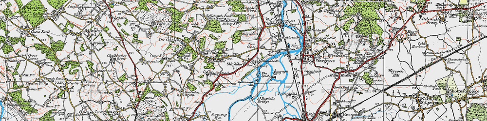 Old map of Marsh Lock in 1919