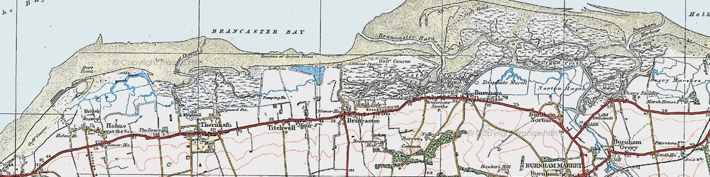 Old map of Marsh Side in 1921