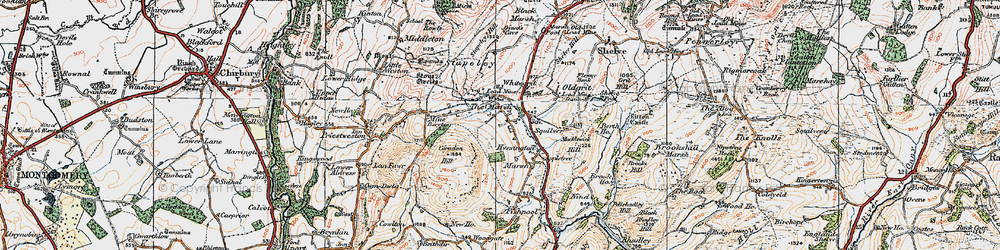 Old map of Marsh, The in 1921