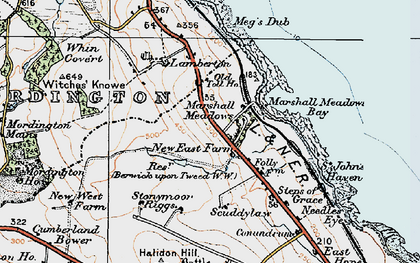 Old map of Marshall Meadows in 1926