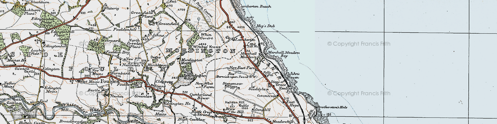Old map of Marshall Meadows in 1926