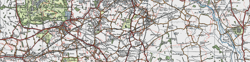 Old map of Lea Green Sta in 1923