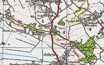 Old map of Marshall's Elm in 1919