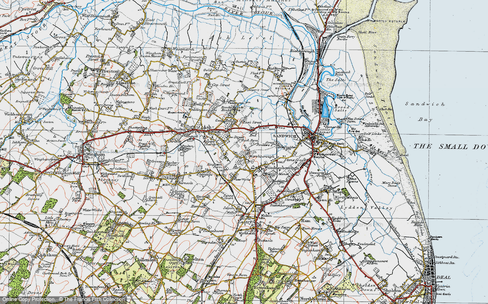 Old Map of Marshborough, 1920 in 1920