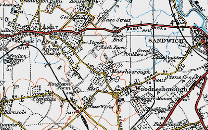 Old map of Marshborough in 1920