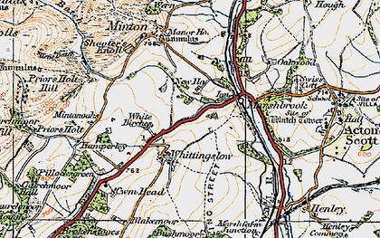 Old map of Marshbrook in 1920