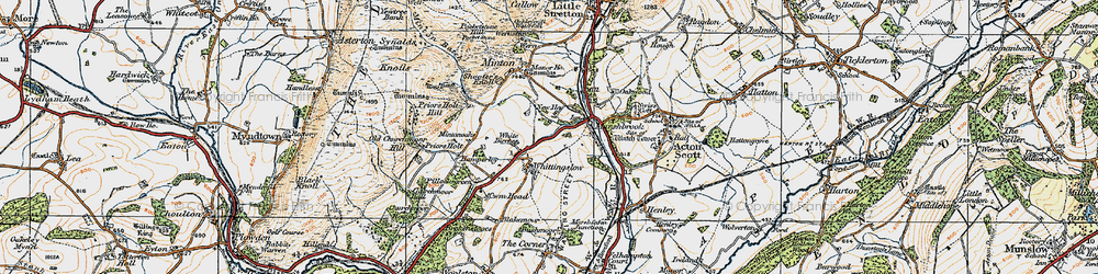 Old map of Marshbrook in 1920