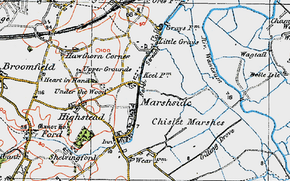 Old map of Marshside in 1920
